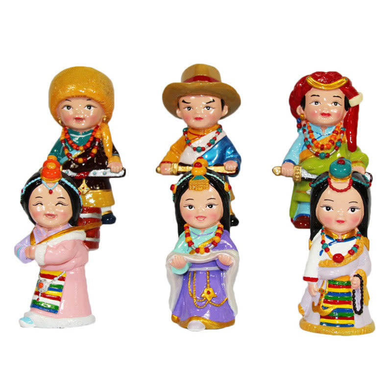 Nimara Ritual Hand Painted Tibetan Figures Creative Home Office Car Decoration Ornament
