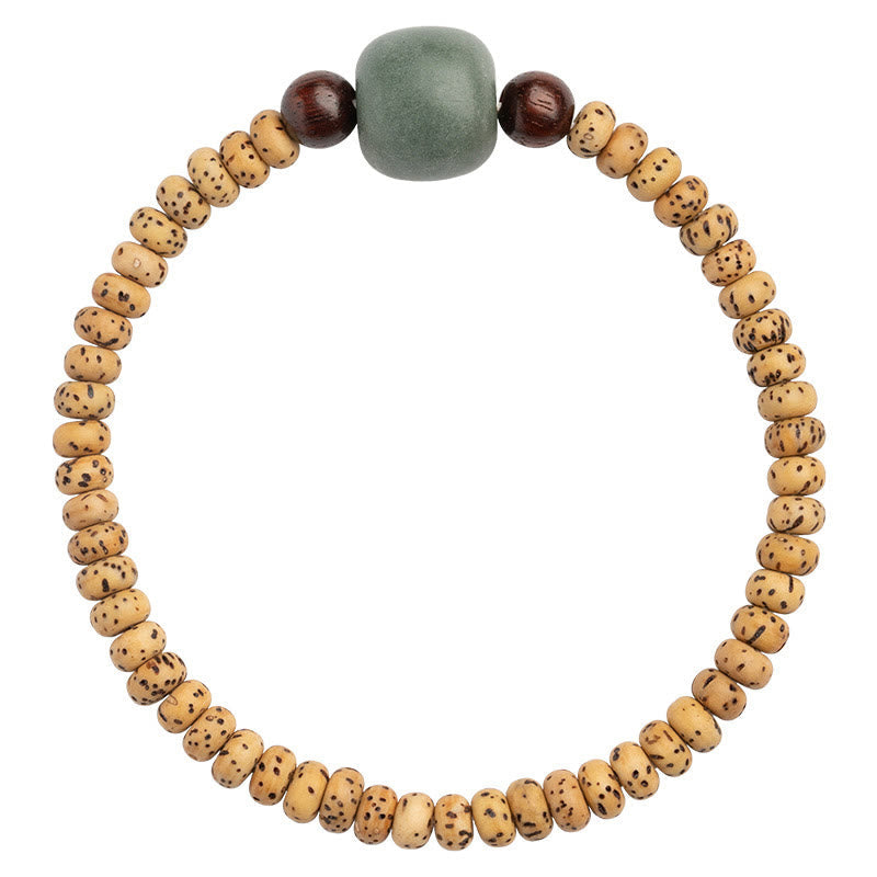 Nimara Ritual Bodhi Seed Small Leaf Red Sandalwood Wisdom Bracelet