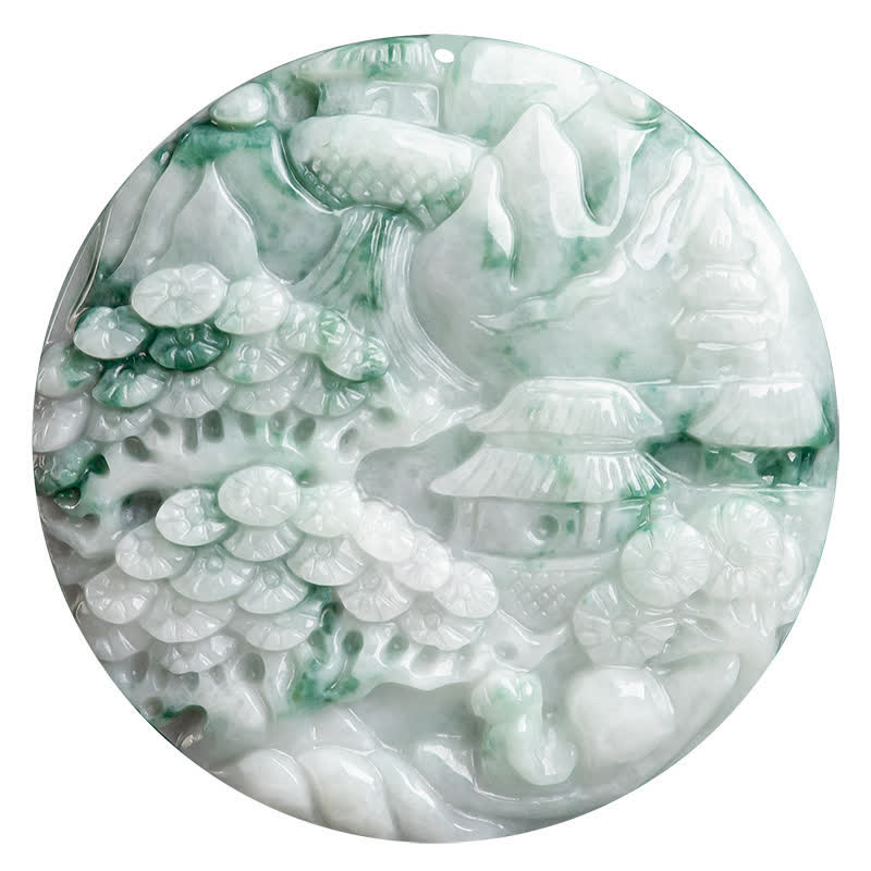 Nimara Ritual Mountain Landscape Jade Abundance String Necklace