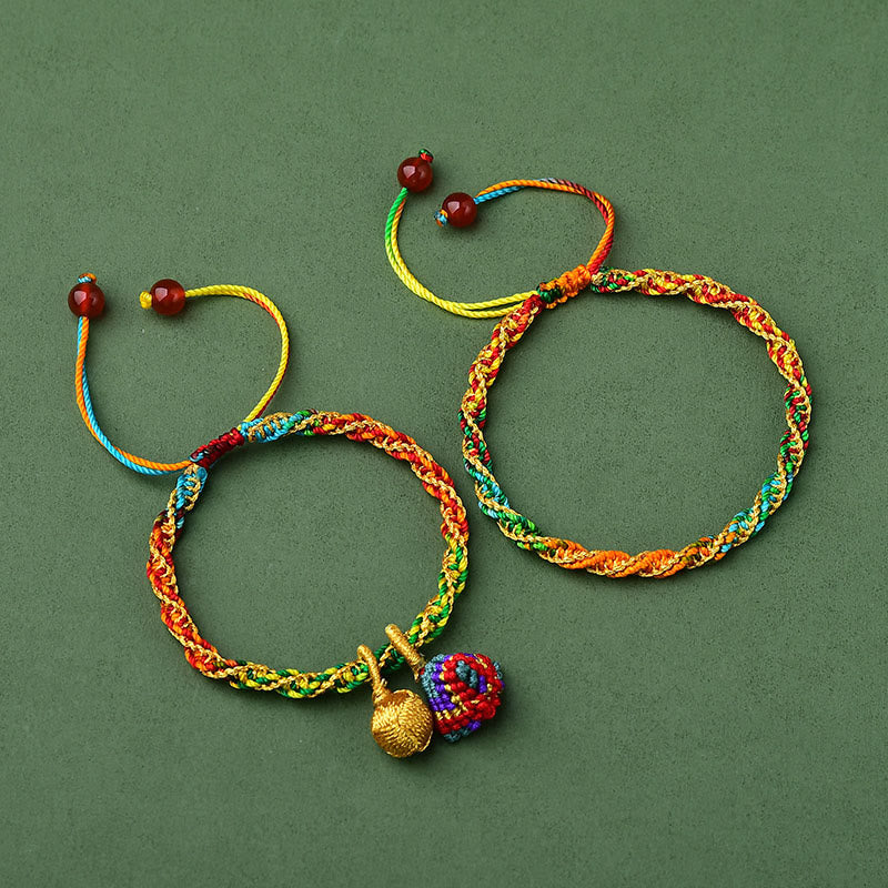 Nimara Ritual Colorful Rope Luck Handcrafted Zongzi Charm Bracelet