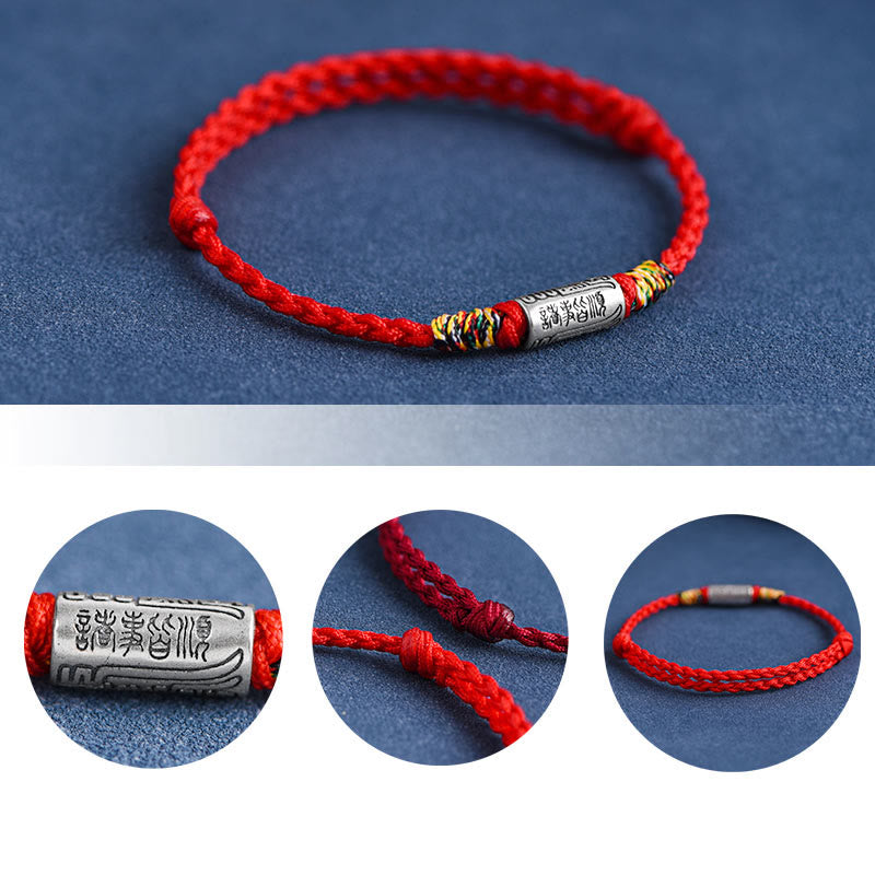 Nimara Ritual Handcrafted 925 Sterling Silver Everything Goes Well Design Protection Strength Bracelet Anklet
