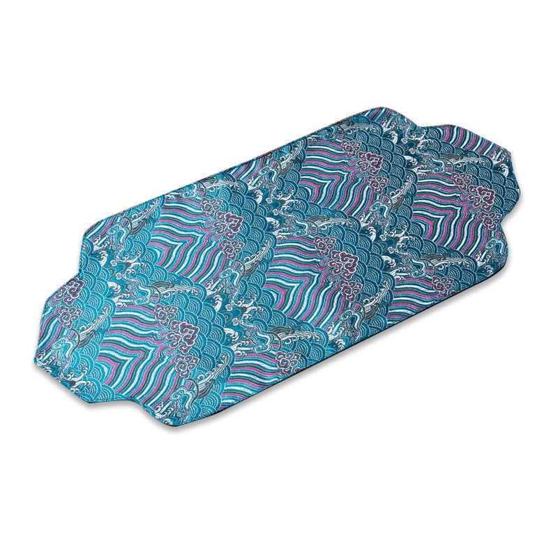 Nimara Ritual Sea Wave Bamboo Plum Blossom Brocade Embroidery Cup Mat Pad Tea Cup Coaster Kung Fu Tea Mat