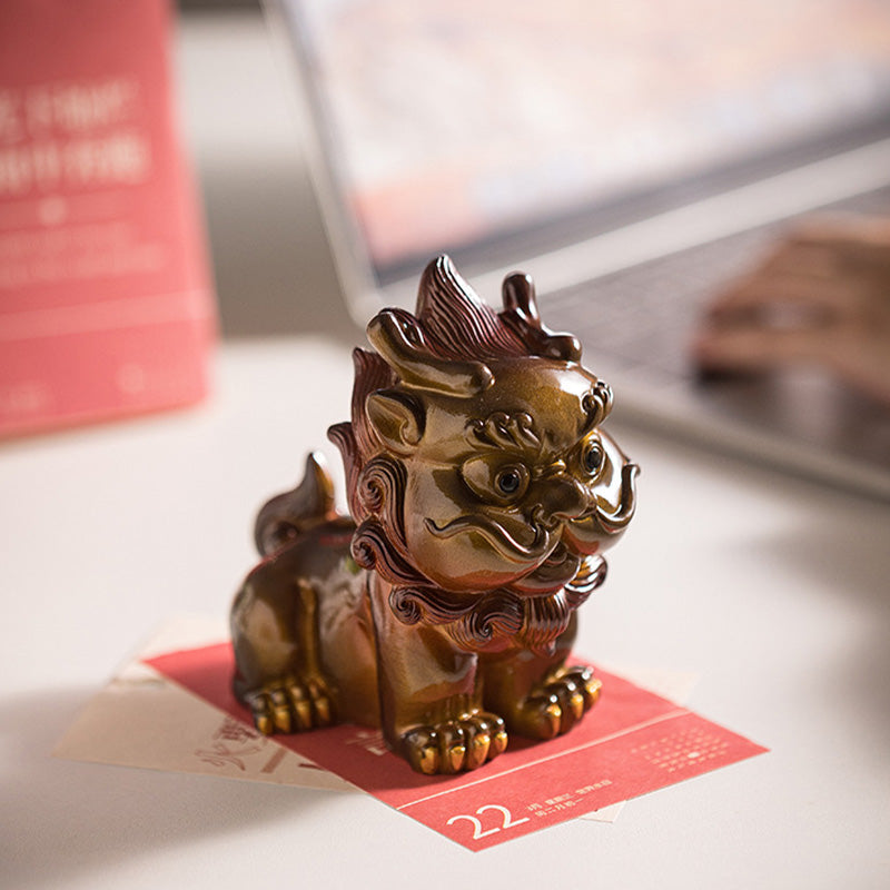 Nimara Ritual Color Changing Small PiXiu Resin Tea Pet Wealth Home Figurine Decoration