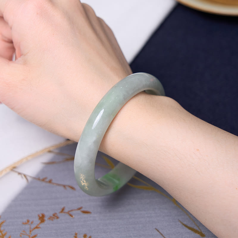 Nimara Ritual Bring Good Luck Green Jade Bracelet Bangle Bundle