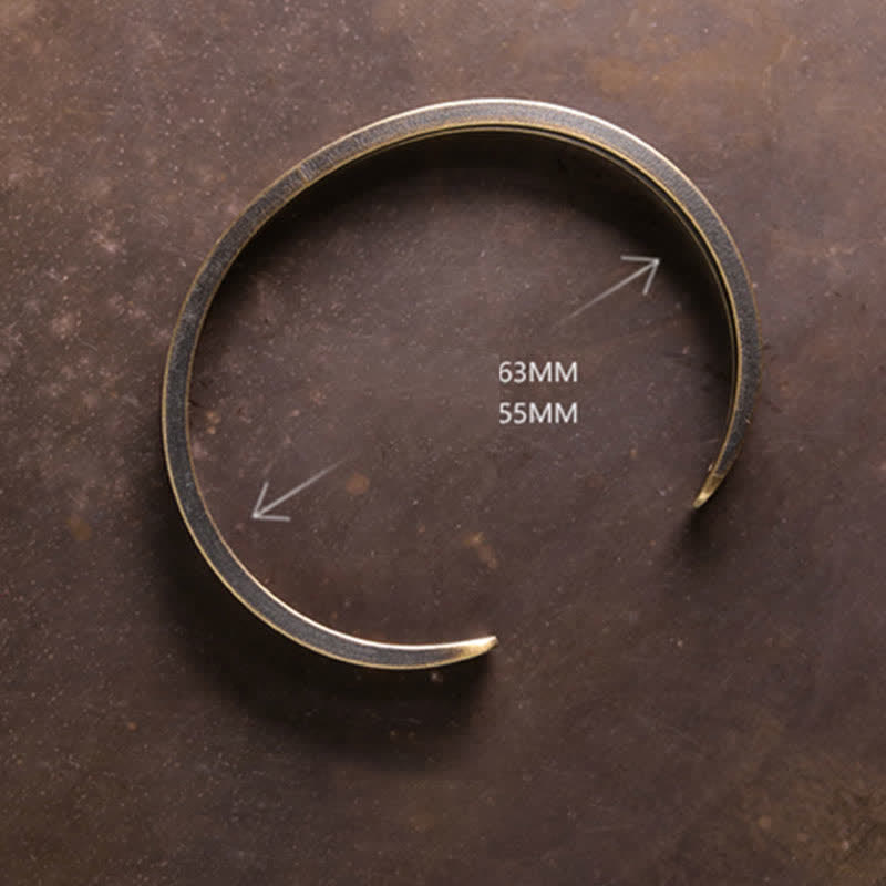 Nimara Ritual Rustic Copper Luck Viking Cuff Bracelet