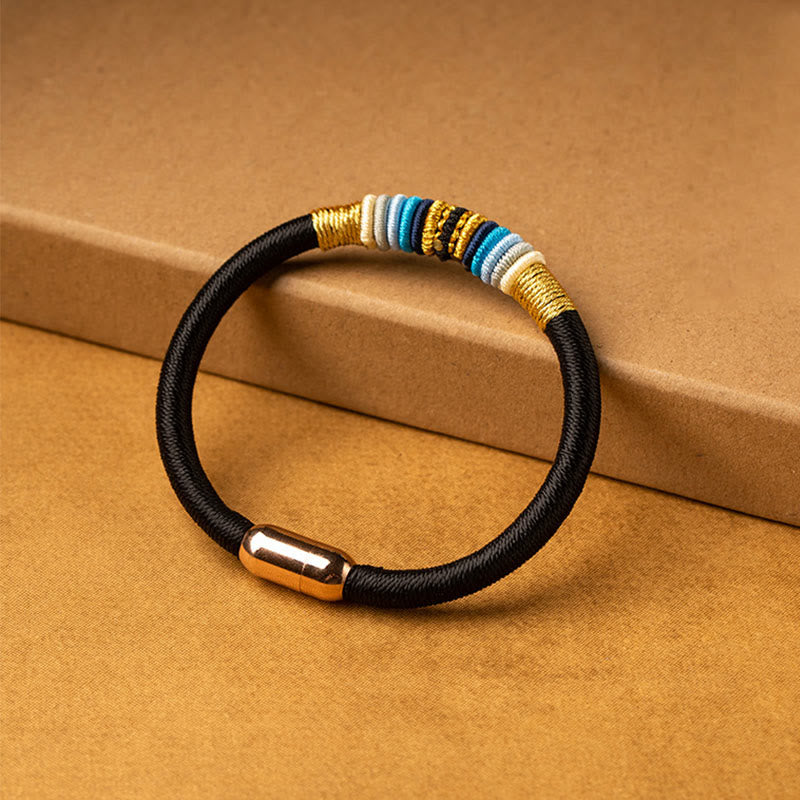 Nimara Ritual Tibetan Handmade King Kong Knot Protection Magnetic Buckle Braided Bracelet