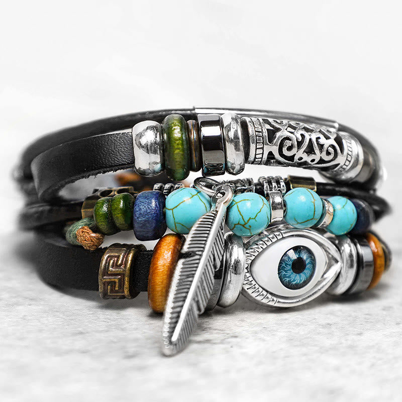 Nimara Ritual Tibetan Turquoise Evil Eye Purification Bracelet