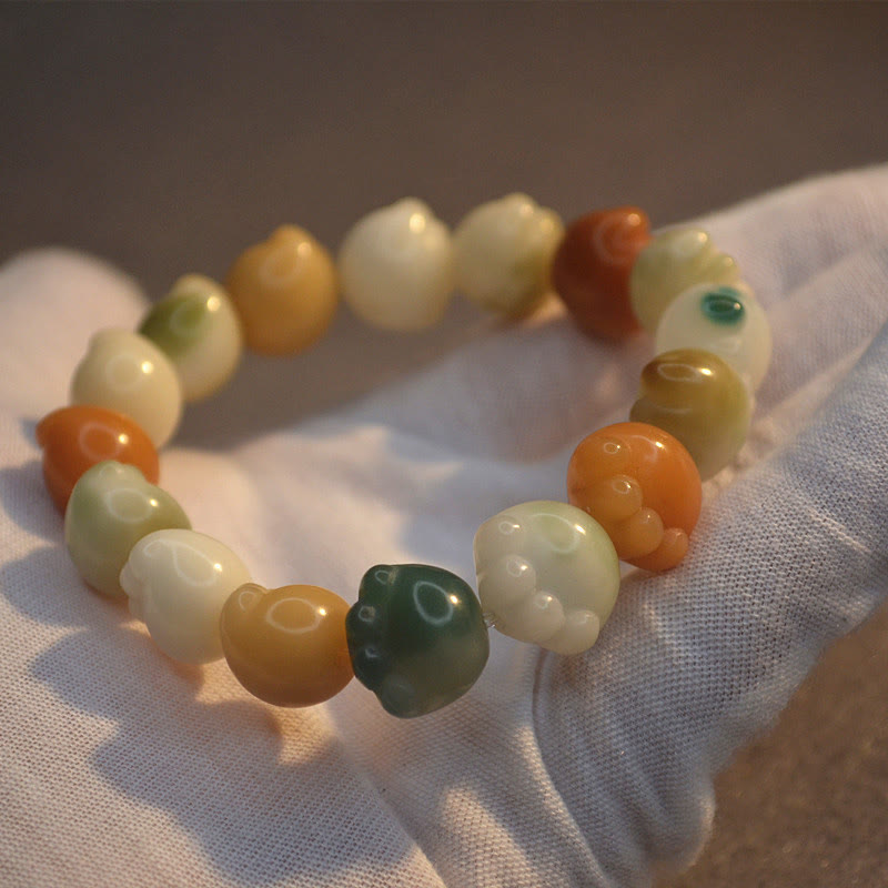 Nimara Ritual Multilayered Bodhi Seed Cute Cat Paw Calm Harmony Bracelet