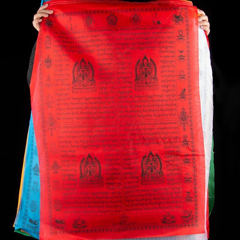 Nimara Ritual Tibetan 5 Colors Windhorse Happiness Auspicious Outdoor Prayer Flag
