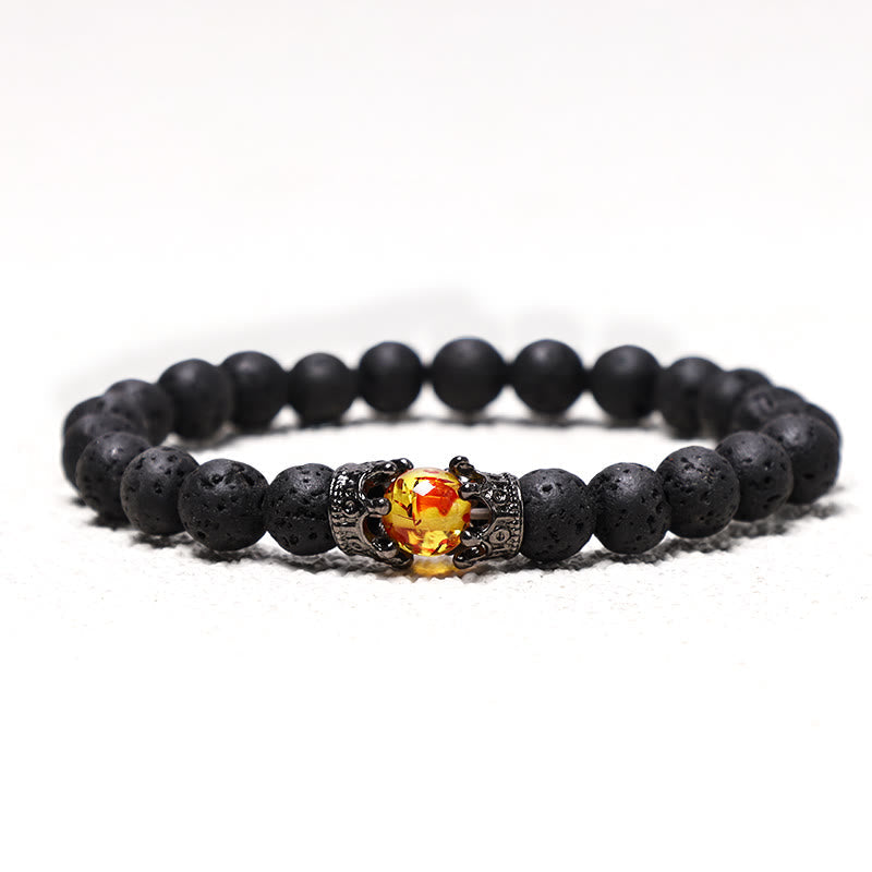 Nimara Ritual Natural Stone King&Queen Crown Healing Energy Beads Couple Bracelet