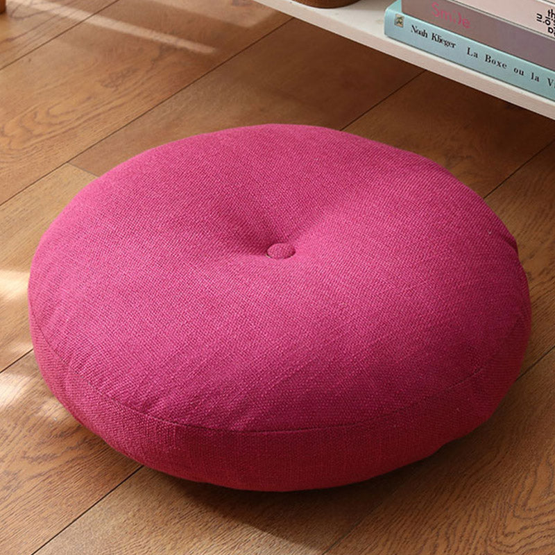 Nimara Ritual Lotus Simple Pattern Linen Meditation Seat Cushion Home Living Room Decoration
