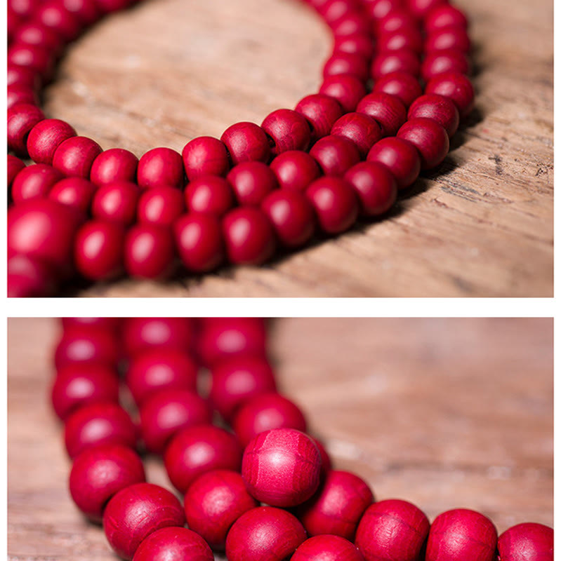Nimara Ritual 108 Mala Beads Natural Abelia Biflora Wood Protection Bracelet