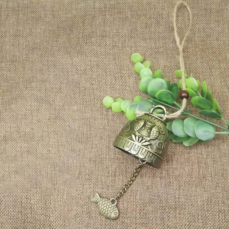 Nimara Ritual Feng Shui Buddha Koi Fish Dragon Elephant Wind Chime Bell Luck Wall Hanging Decoration