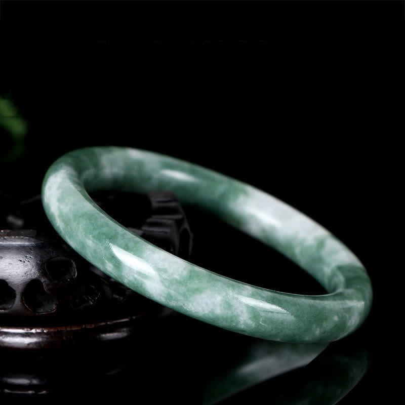 Nimara Ritual Natural Jade Luck Abundance Bangle Bracelet