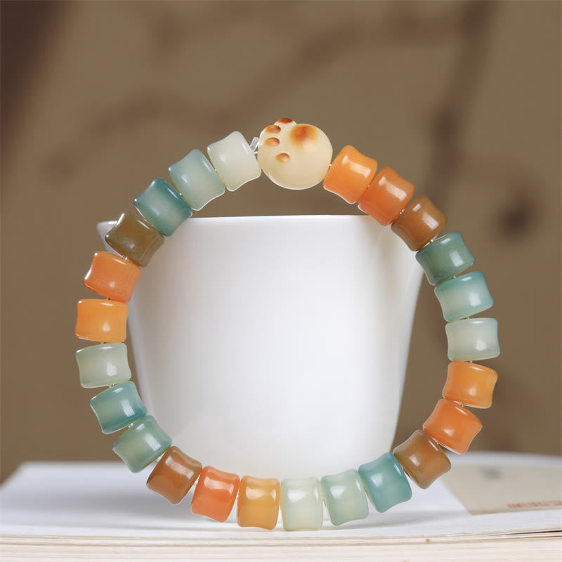 Nimara Ritual Colorful Bodhi Seed Cat Paw Wisdom Bracelet