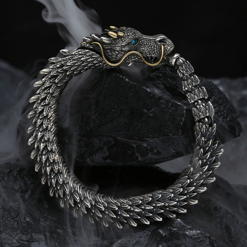 Nimara Ritual Nordic Dragon Handmade Amulet Luck Protection Chain Bracelet