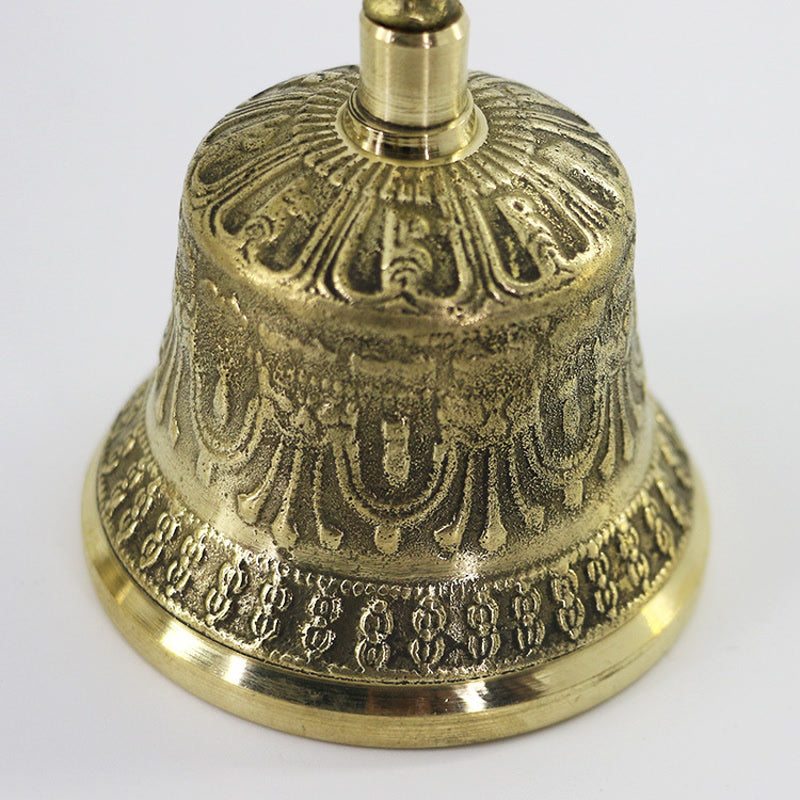 Nimara Ritual Tibetan Meditation Bell and Vajra Dorje Copper Balance Handmade Decoration Set