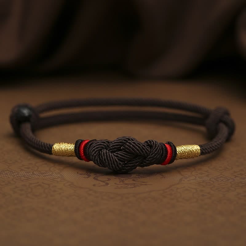 Nimara Ritual Red String Jade Luck Fortune Knot Braided String Bracelet