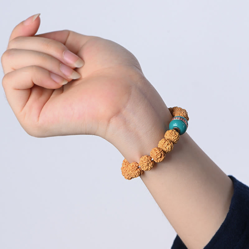 Nimara Ritual Tibet Rudraksha Bodhi Seed Wealth Auspiciousness Bracelet