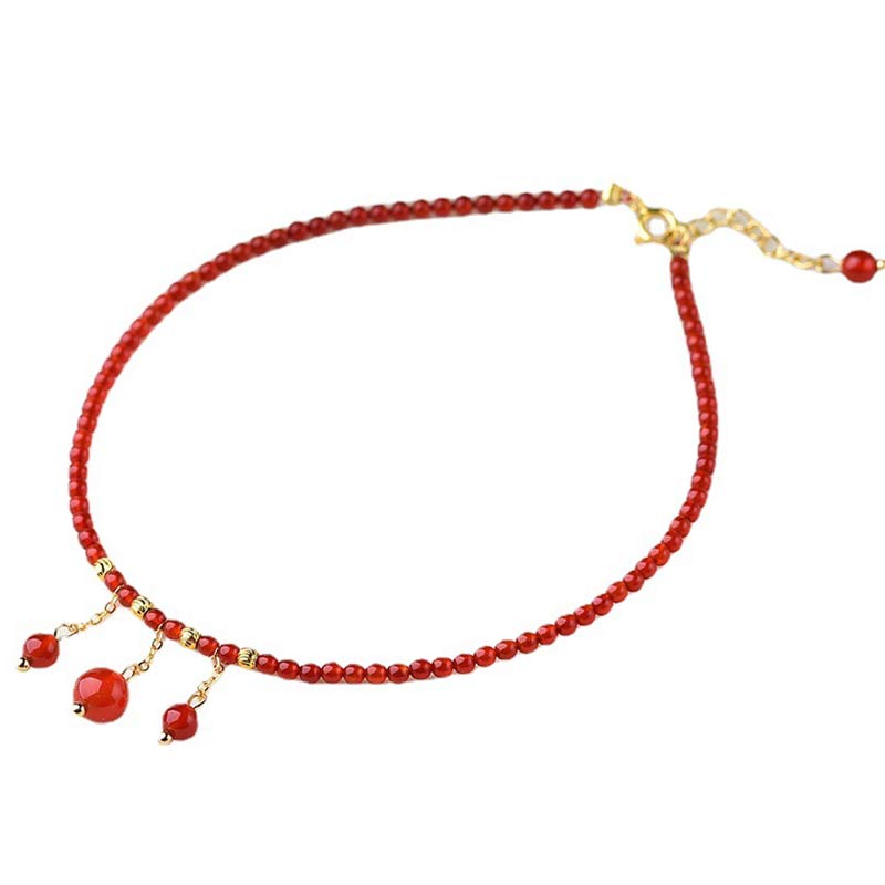 Nimara Ritual Red Agate Confidence Calm Anklet