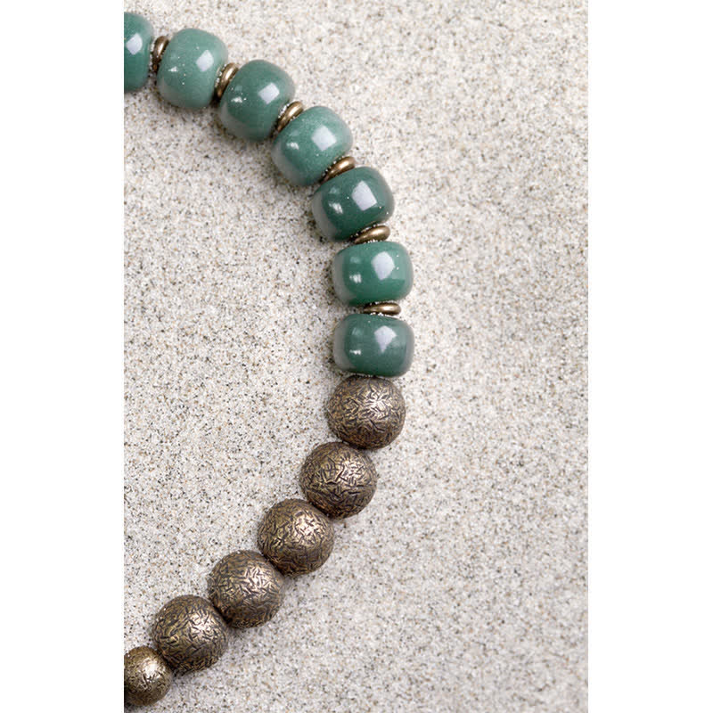 Nimara Ritual Tibetan Cyan Bodhi Seed Copper Success Bracelet