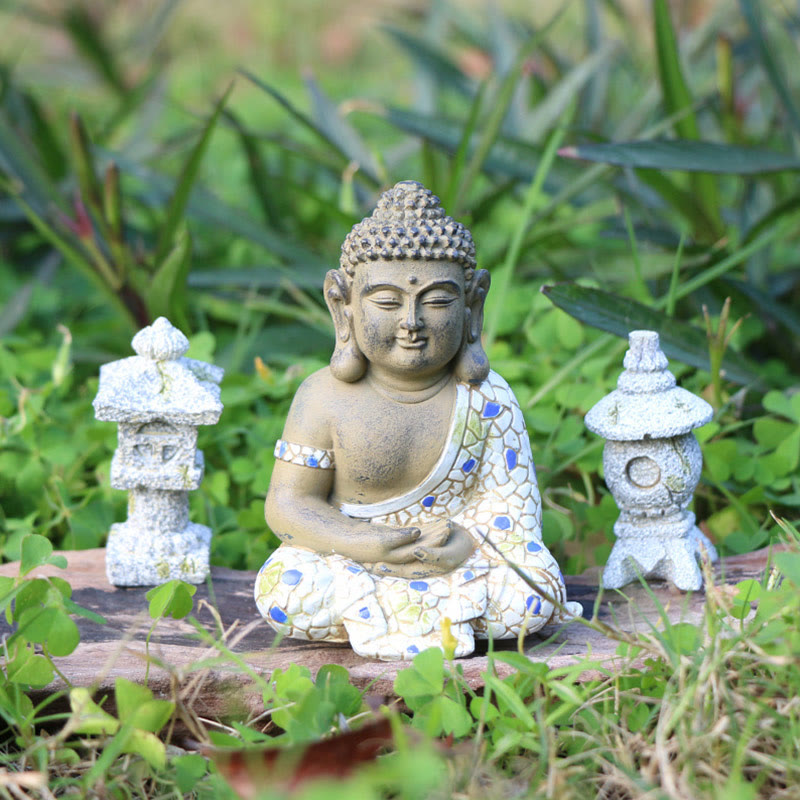 Nimara Ritual Meditating Zen Buddha Serenity Resin Statue Figurine Home Decoration