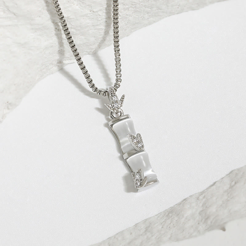 Nimara Ritual Chalcedony Bamboo Pattern Harmony Necklace Pendant