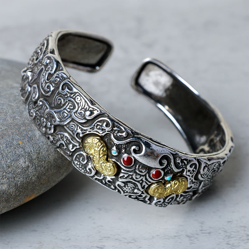 Nimara Ritual FengShui Engraving PiXiu Blessing Bracelet Bangle