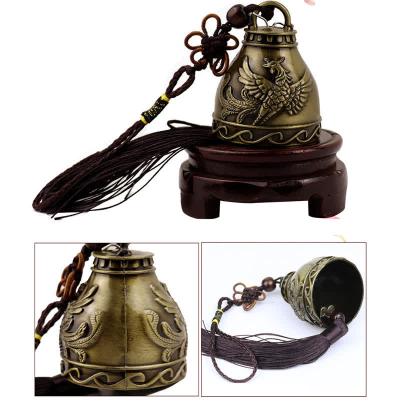 Nimara Ritual Feng Shui Buddha Koi Fish Phoenix Wind Chime Bell Luck Wall Hanging Decoration