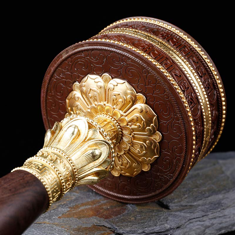 Nimara Ritual Tibetan Prayer Wheel Six True Words Copper Balance Decoration