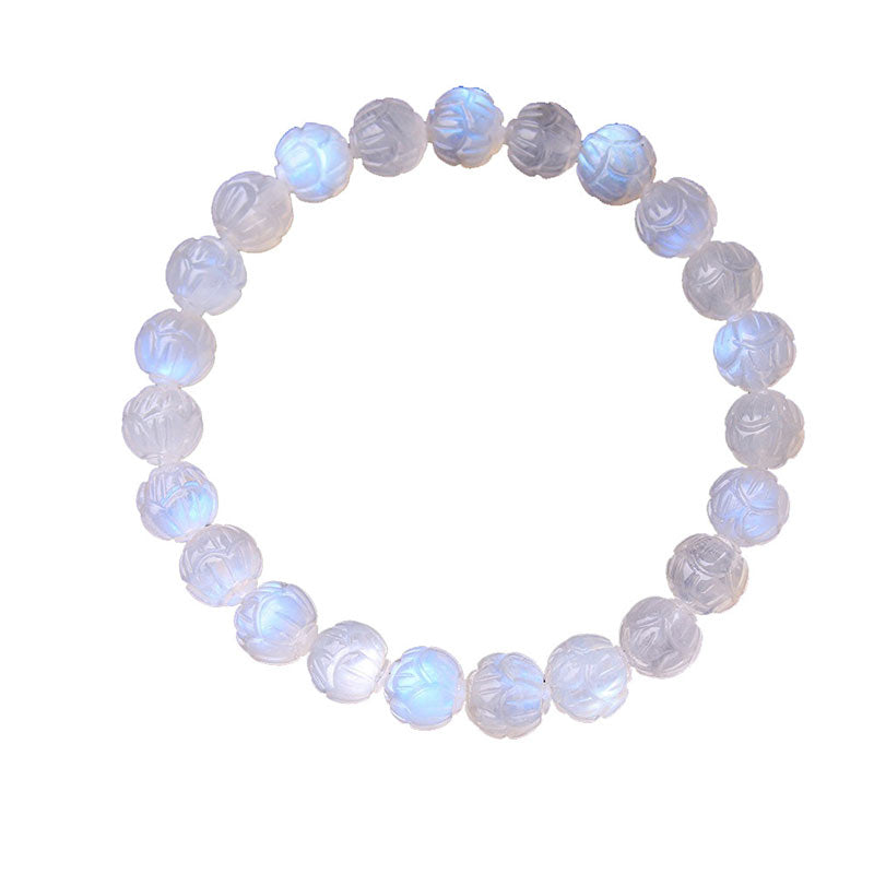 Nimara Ritual Natural Moonstone Lotus Love Bracelet