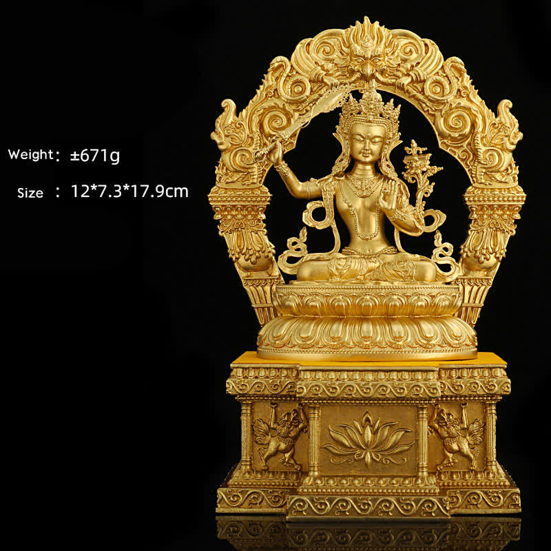 Nimara Ritual Shakyamuni Amitabha Medicine Buddha Figurine Serenity Copper Statue Home Decoration