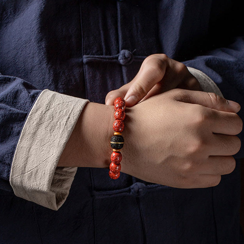 Nimara Ritual Natural Cinnabar Ebony Calm Blessing Bracelet