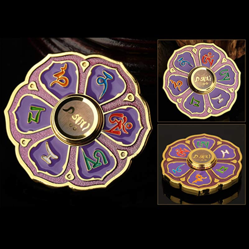 Nimara Ritual Six True Words Fidget Spinner Blessing Finger Hand Spinner Decoration