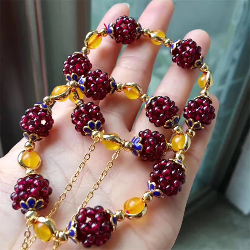 Nimara Ritual Tibetan Garnet Calm Bracelet
