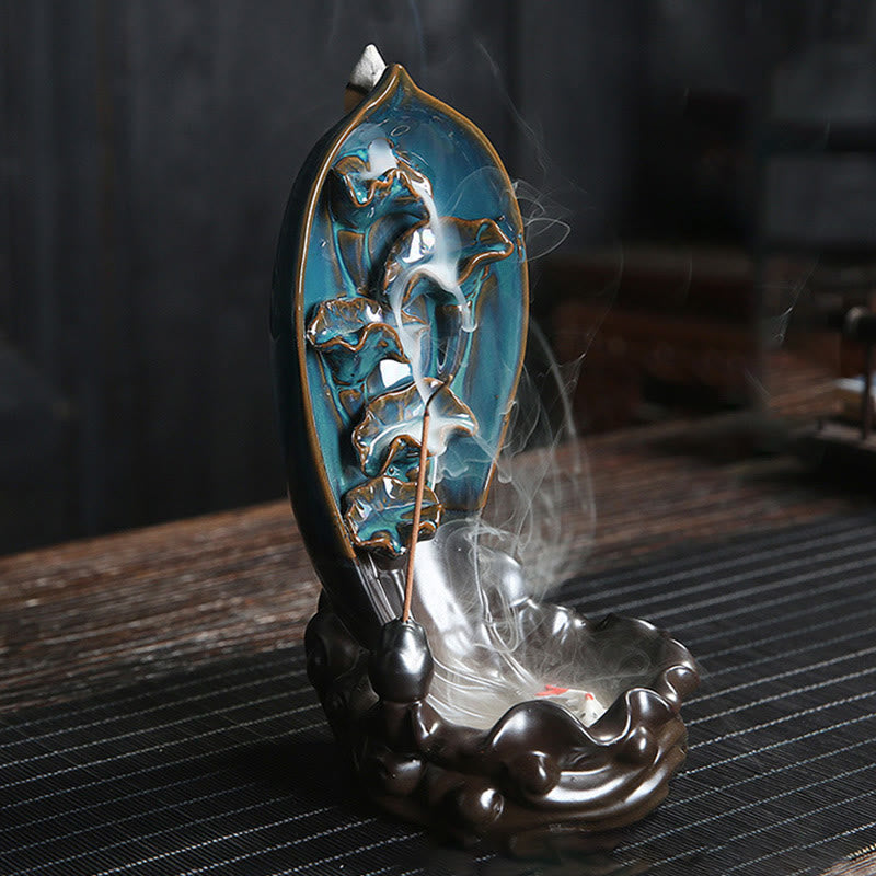 Nimara Ritual Waterfall Incense Burner Backflow Incense Holder
