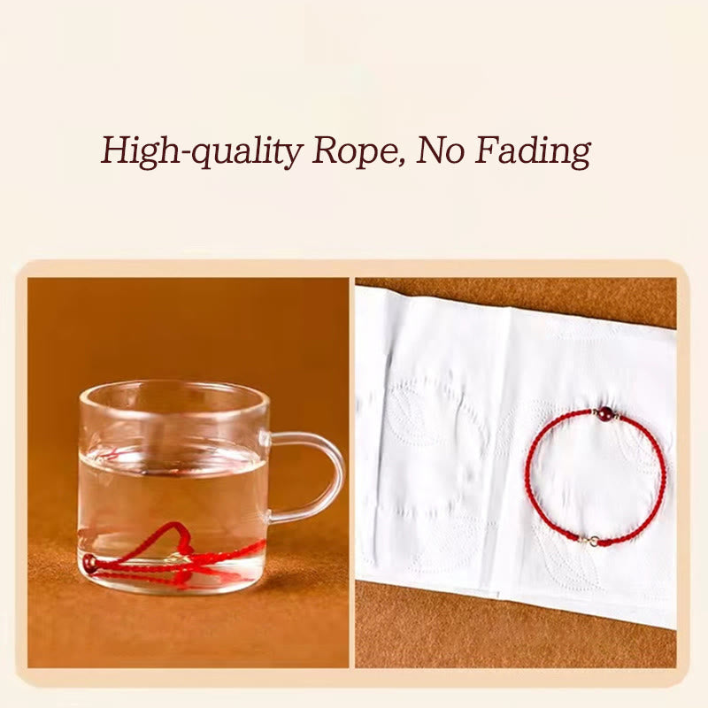 Keep Positive Golden Bead Braided String Lucky Bracelet Anklet