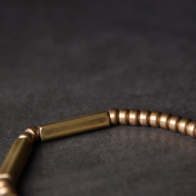 Nimara Ritual Tibetan Simple Design Copper Wealth Luck Bracelet
