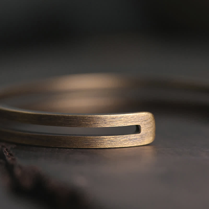 Nimara Ritual Rustic Copper Luck Viking Cuff Bracelet