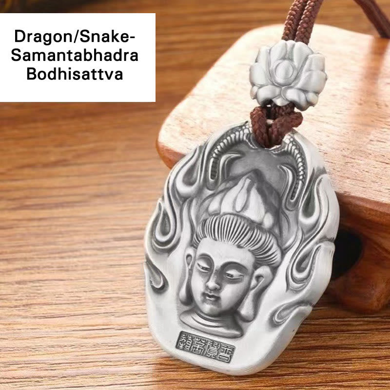 Nimara Ritual Chinese Zodiac Natal Buddha Om Mani Padme Hum Lotus Compassion Necklace Pendant