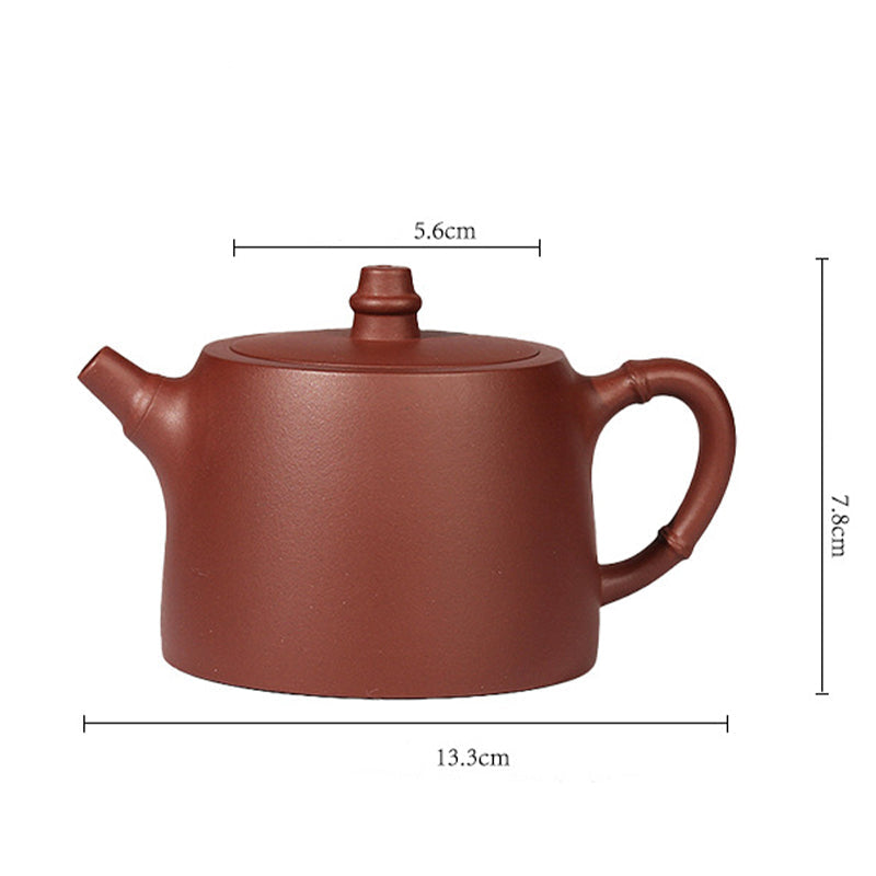 Nimara Ritual Handmade Vintage Bamboo Purple Clay Kung Fu Teapot