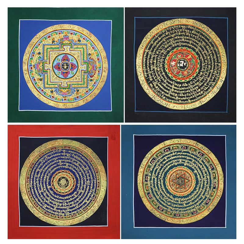 Nimara Ritual Tibetan Handmade Thangka Painting Spiritual Blessing Blind Box Random Color Pattern