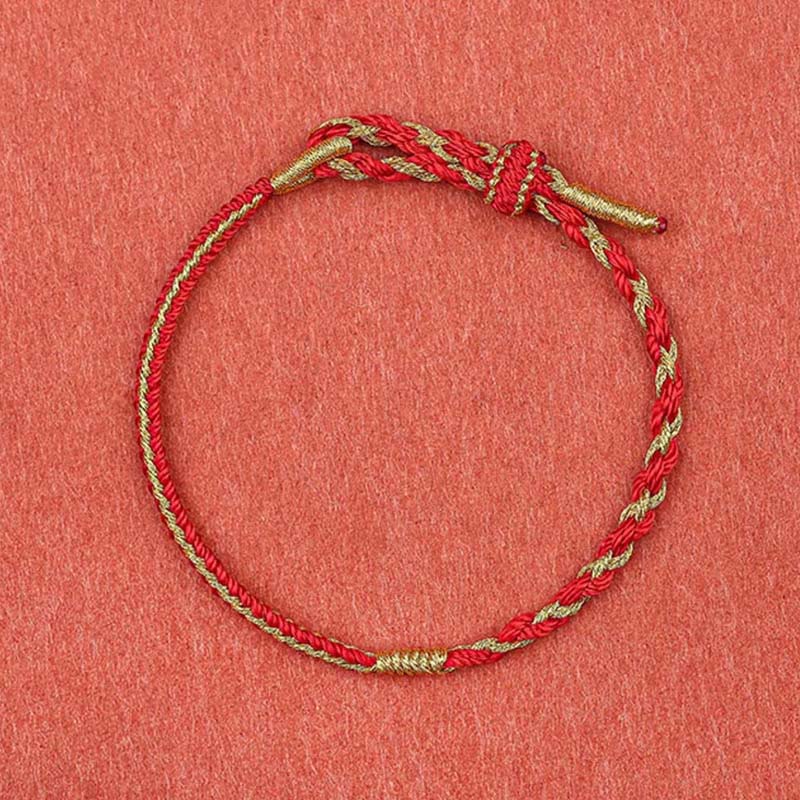 Nimara Ritual Handmade Chinese Zodiac Rabbit Rooster Rat Horse Dragon Protection Braid String Bracelet