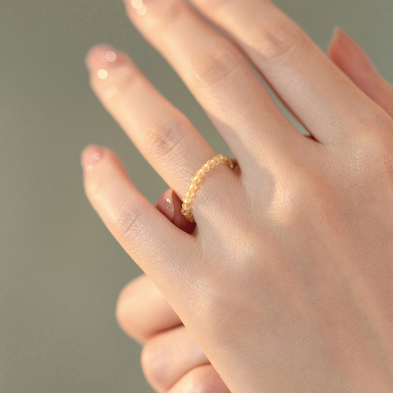 Nimara Ritual Natural Citrine Happiness Prosperity Ring