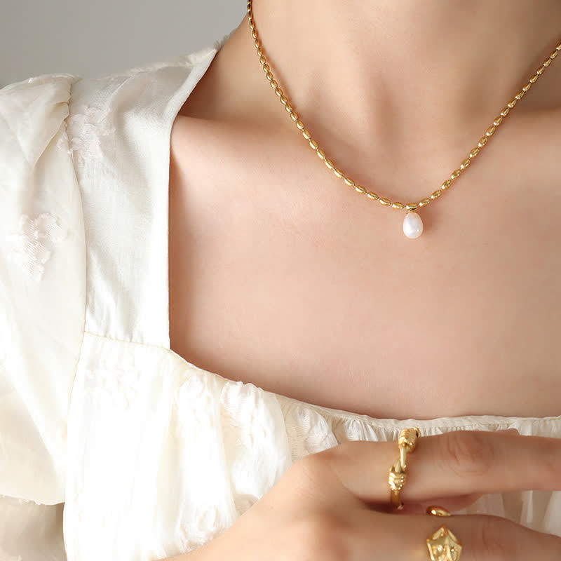 Nimara Ritual Pearl Bead Peace Necklace Pendant