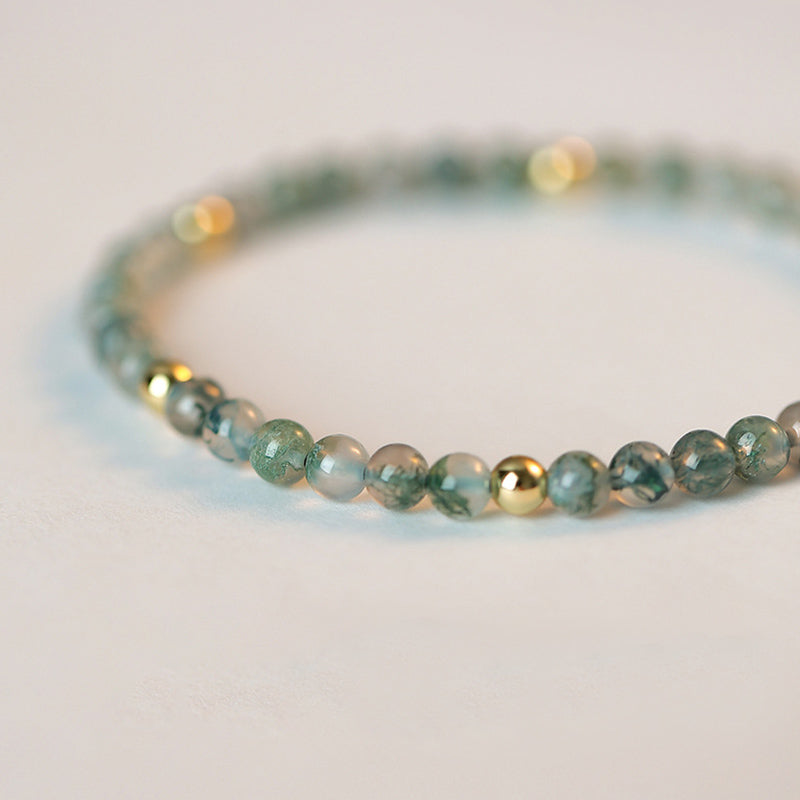 Nimara Ritual Moss Agate Lucky Balance Bracelet