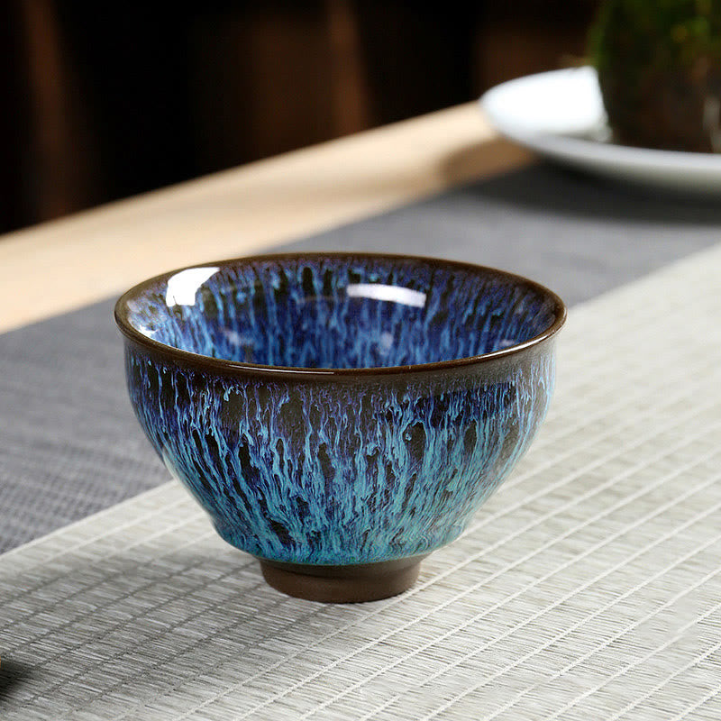 Nimara Ritual Multicolor Ceramic Teacup Ocean Wave Tea Cups
