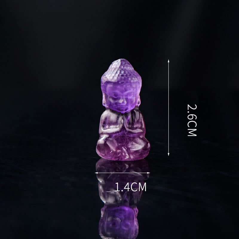 Nimara Ritual Various Crystal Amethyst Pink Crystal White Crystal Citrine Buddha Carved Spiritual Healing Necklace Pendant Decoration