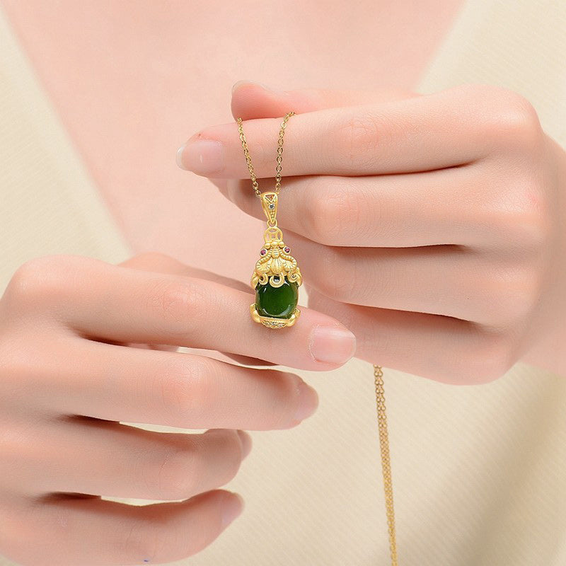 Nimara Ritual Natural Jade PiXiu Balance Necklace