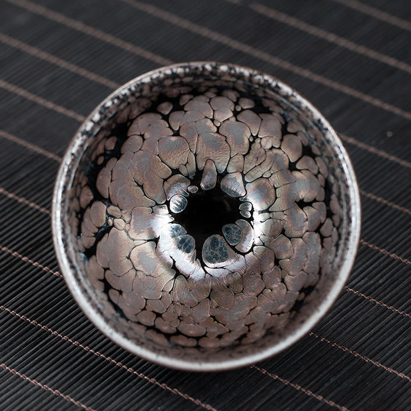 Nimara Ritual Handmade Cherry Blossoms Sakura Design Chinese Jianzhan Ceramic Teacup Kung Fu Tea Cup